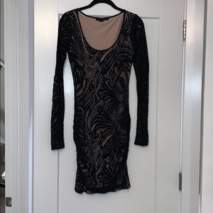 Sexy lace black/ nude BCBG dress